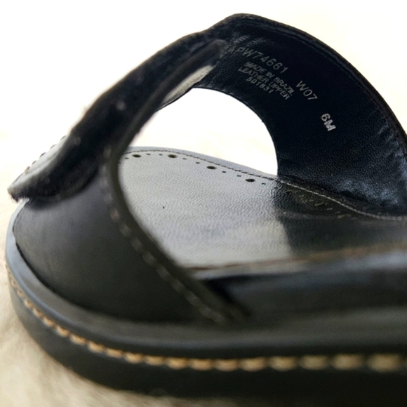 Rockport Classic Black Leather Upper Medium Heel Sandals - Picture 5 of 6